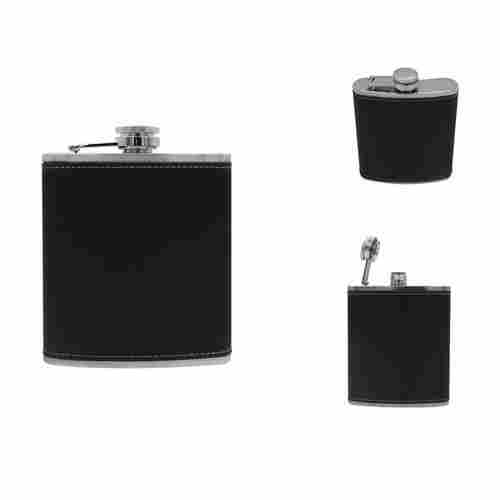70 Z / 207 ML Leather Hip Flask