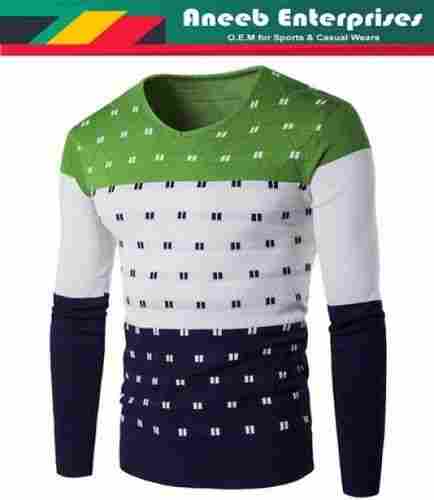  प्रिंटेड फुल स्लीव रेगुलर फिट कैज़ुअल मल्टी-कलर फैशनेबल पुरुषों का स्वेटर