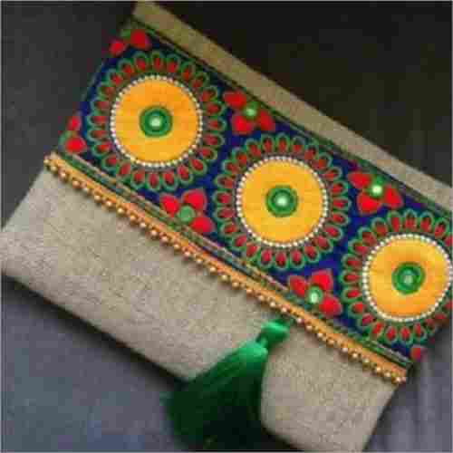 Light Weight and Eco Friendly Embroidered Handmade Designer Jute Purse
