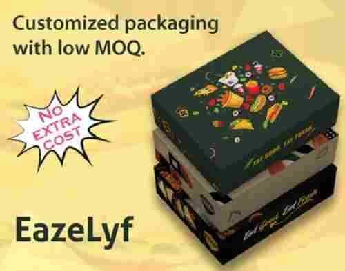 Printed Modular Eco Friendly Square Paper Box For Sandwich Packaging 