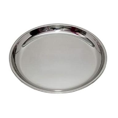 Silver Rust Proof And Durable Shine Stainless Steel Shine Plate Set Of 6 Plates