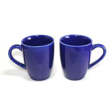 Microwave Safe Plain Dark Blue Ceramic Coffee Mug (325 Ml, Pack Of 2)