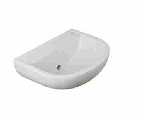 5 Kilograms 380 Mm Wide Powder Coated Oval Ceramic Wall Hung Wash Basin 