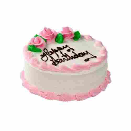 100% Organic And Fresh Round Strawberry Eggless Cake For Party Celebration