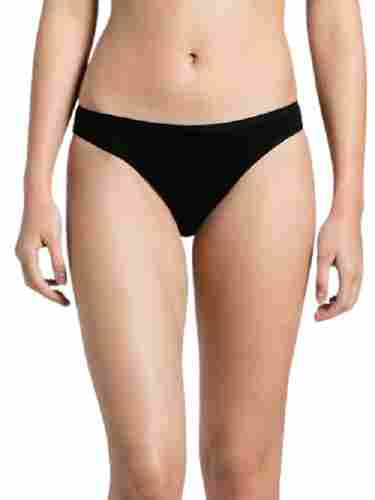 Comfortable And Washable Low Waist Black Color Elastic Ladies Panty