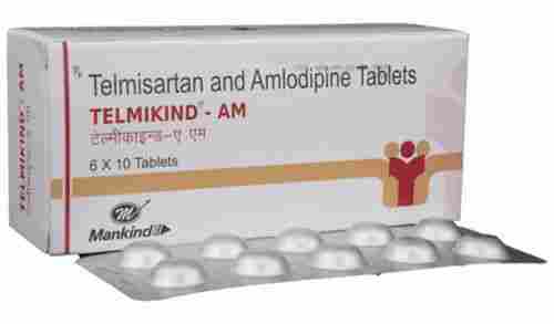 Telmisartan And Amlodipine Tablets, Pack Of 6x10 Tablets