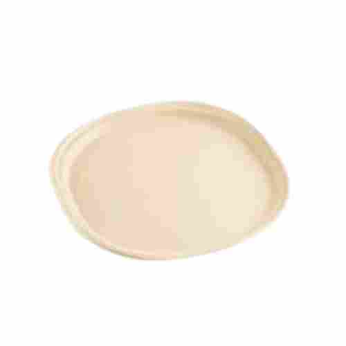 Environmentally Friendly Round Disposable Light Brown Meal Plate, 12 Inch 
