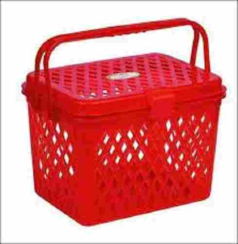 1 To 2 Kg Capacity Red Plastic Storage Basket