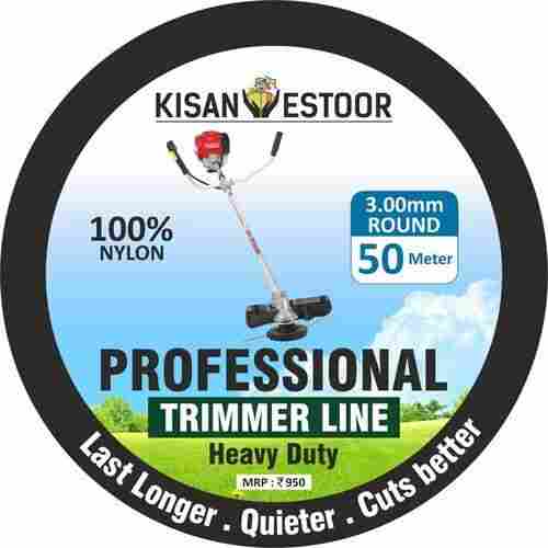 Kisan Vestoor 3.00mm*50 Mtr Round Trimmer Line For Brush Cutter Use For Petrol And Electric Brush Cutter/Lawn Mover Long Life