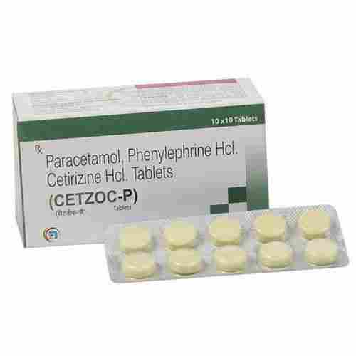 Paracetamol Cetirizine Hcl And Phenylephrine Hcl Tablets