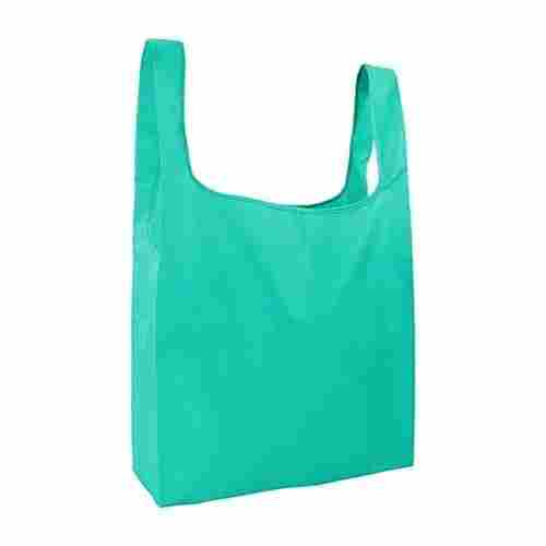 U Cut Non Woven Plain Light Green Ldpe Carry Bags For Groceries And Daily Needs