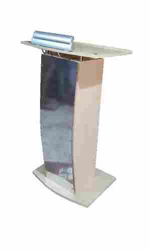 Scratch Resistance Robust Construction Eco Friendly Wooden Podium Stand With LED Light
