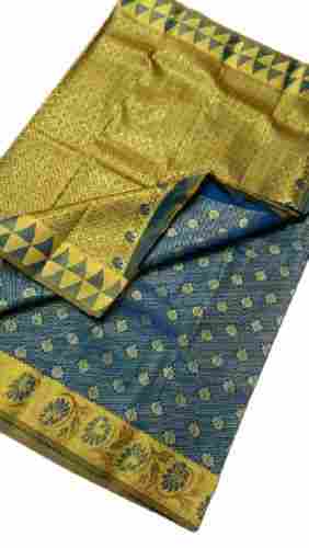 Multi Color Stylish Soft And Shiny Zari Work Banarsi Cotton Silk Saree