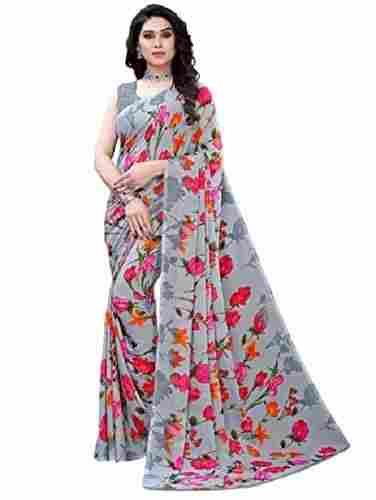 Georgette Chiffon Bollywood Printed Summer Party Wear Women Sarees 