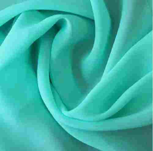 45 Inch Width 350 GSM Plain Sky Blue Georgette Fabric For Garment Industry
