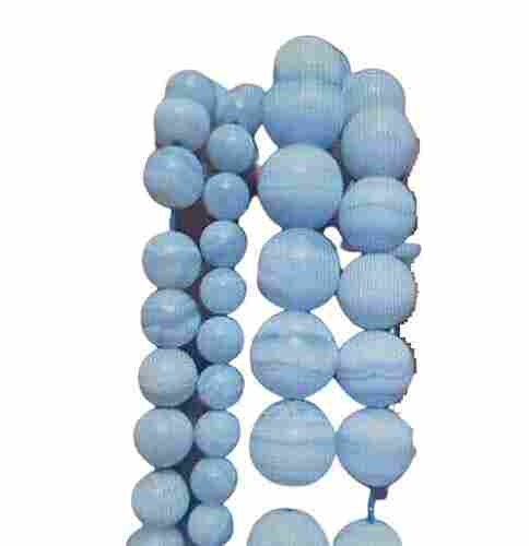 Crack Resistance Round Blue Agate Beads