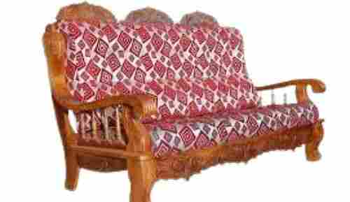 Brown Teak Wood Indoor Wooden Hand Crafted Sofa Set