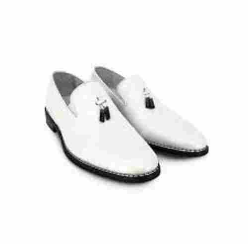 Men'S Water Proof Rubber Material White Formal Wear Shoe