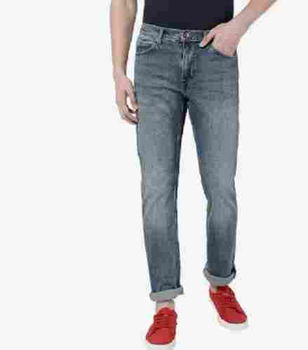 Casual Wear Regular Fit Plain Dyed Men Straight Cotton Jeans