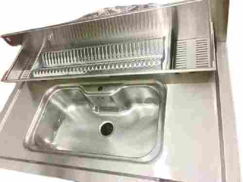 Stainless Steel Kitchen Sink With Dish Plate Drainer Rack Wash Organizer 