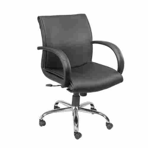 Eco Friendly Stainless Steel And Leather Rotatable Conference Chair