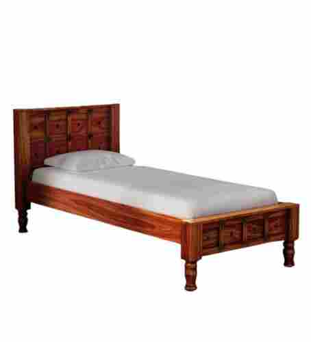 Durable Handicraft And Polished Finished Sheesham Wooden Single Bed