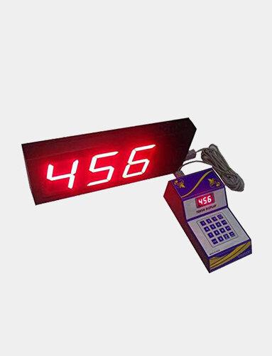 Three Digit Token LED Display Machine With Ring Bell For Bank And Restaurant