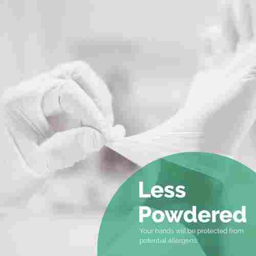Less Powdered Latex Examination Gloves