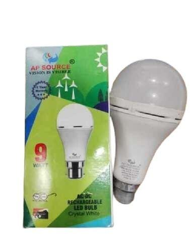 9W AC DC Rechargeable Crystal White LED Bulbs