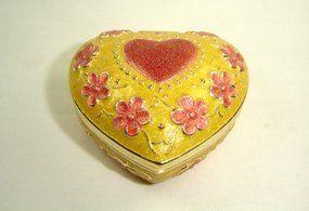 Metal Heart Shape Jewelry Box