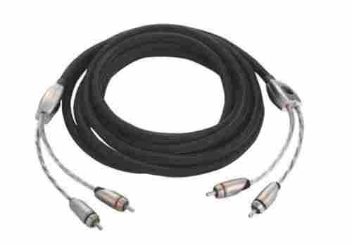 Black RCA Audio Interconnect For Low Loss Connection