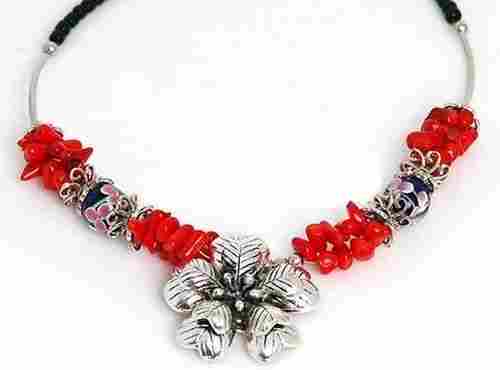 925 Silver Coral Necklace