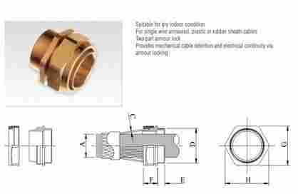 Industrial Brass Cable Gland Type BW
