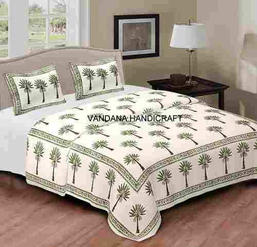 Cotton Hand Block Printed Bedsheet