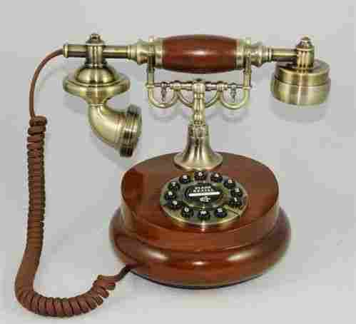 Wood And Brass Telephone