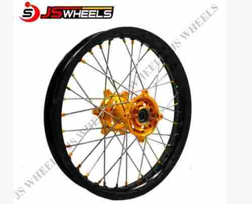 Racing Motorcycle Alloy Spoked Wheels With Aluminum Colored Hubs