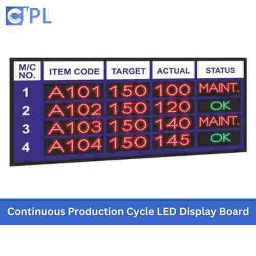 Continuous Production Cycle LED Display Board
