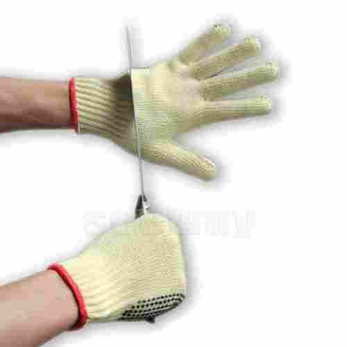 Seeway Aramid Knitted PVC Dots On Palm Cutproof Hand Gloves