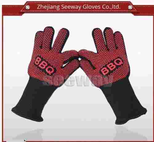 Seeway Silicone Dots Palm Heat Resistant BBQ Cooking Gloves