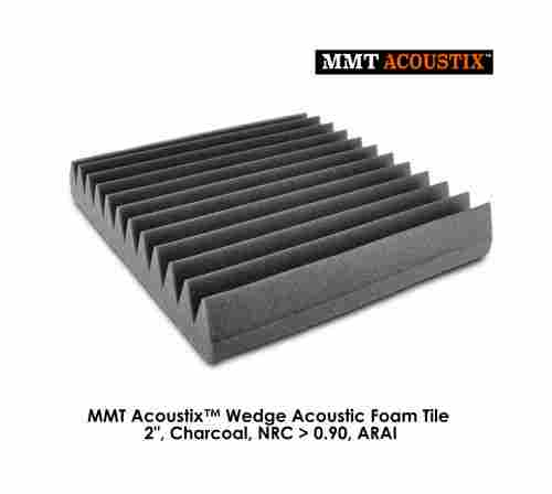 Charcoal Colour Wedge Acoustic Foam Tile 1.5' x 1.5'