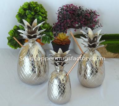 Metal Silver Pineapple Cup
