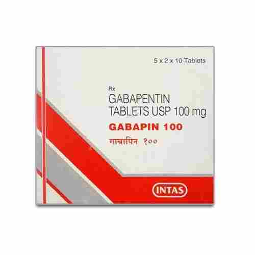 Gabapin 100 Mg 5X2X10 Tablets, Packaging Box