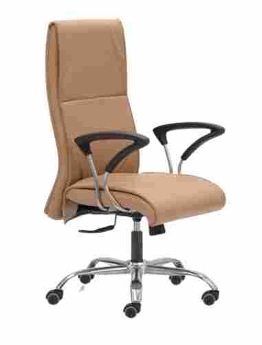 Comfortable And Durable Plain Steel And Leather Office Chair