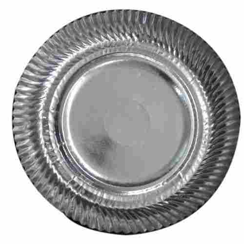 Plain Silver Color Round Disposable Paper Plates