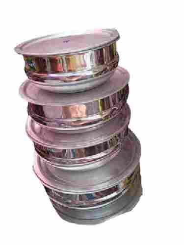 10 Mm Thick Glossy Finished Round Stainless Steel Bowl Handi For Serving Food