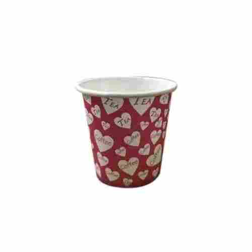  Disposable Smooth Surface Red Paper Cup For Tea And Coffee Of 60 Ml, Pack Of 50 Pieces