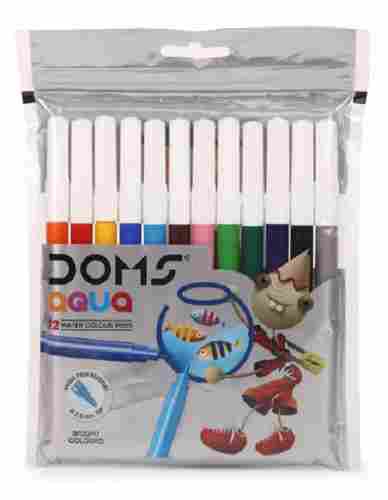 8 Inches Long Aqua Water Durable Drawing Pigment Color Sketch Pen, Pack Of 12 Piece