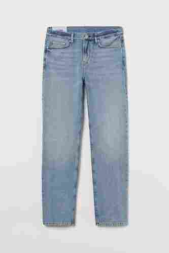 Denim Plain Dyed Straight Regular Fit Stretchable Men'S Jeans