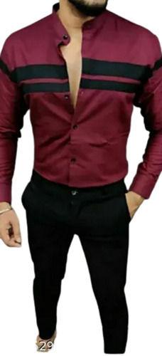 Men Regular Fit Full Sleeves Button Closure Plain Cotton Formal Shirt  Collar Style: Classic