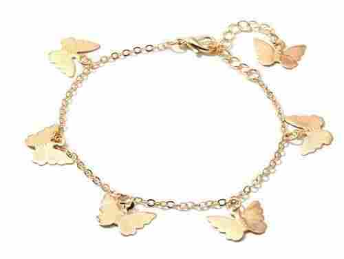 Modern Skin Friendly Butterfly Alloy Chain Bracelet For Women